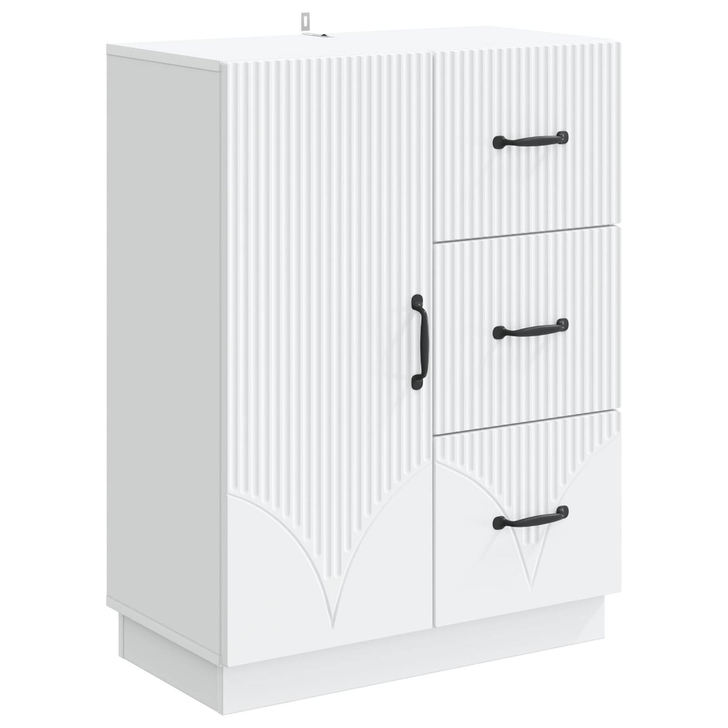 Sideboard with Drawer White 66 x 34.5 x 87 cm Engineered Wood