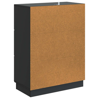 Sideboard with Drawer Black 66 x 34.5 x 87 cm Engineered Wood