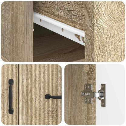 Sideboard Sonoma Oak 66 x 34.5 x 87 cm Engineered Wood