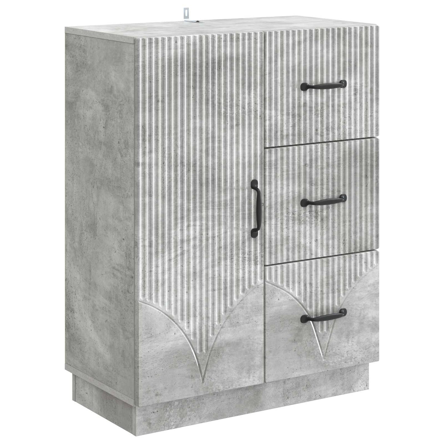 Sideboard Concrete Grey 66 x 34.5 x 87 cm Engineered Wood