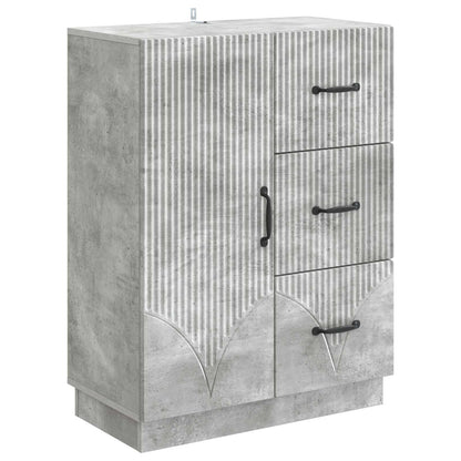 Sideboard Concrete Grey 66 x 34.5 x 87 cm Engineered Wood