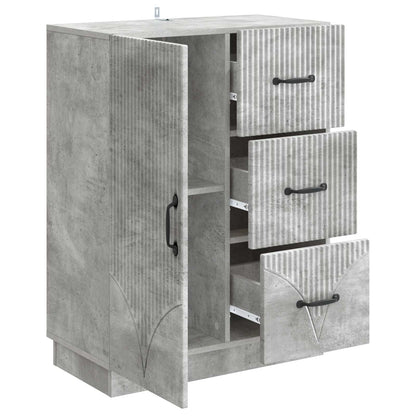 Sideboard Concrete Grey 66 x 34.5 x 87 cm Engineered Wood