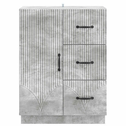 Sideboard Concrete Grey 66 x 34.5 x 87 cm Engineered Wood