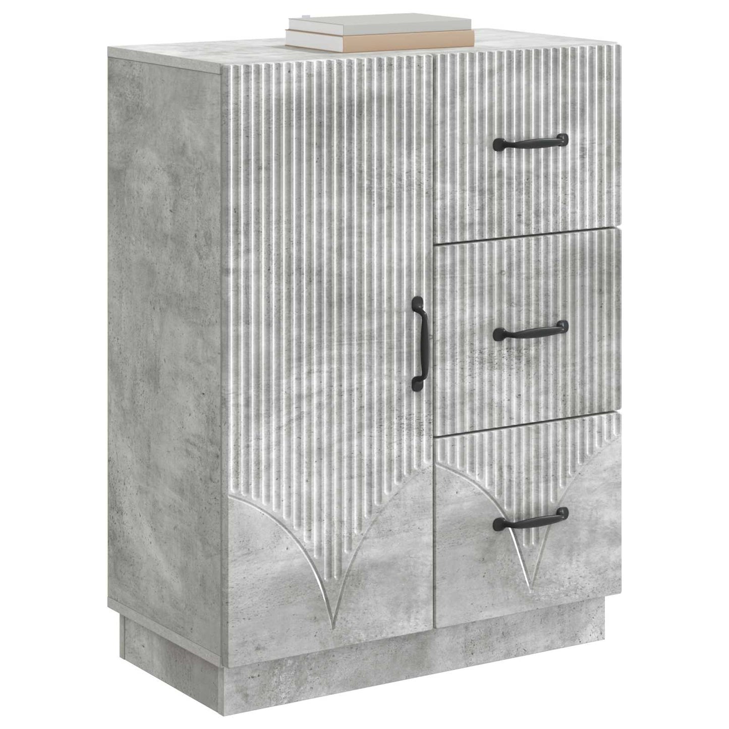 Sideboard Concrete Grey 66 x 34.5 x 87 cm Engineered Wood