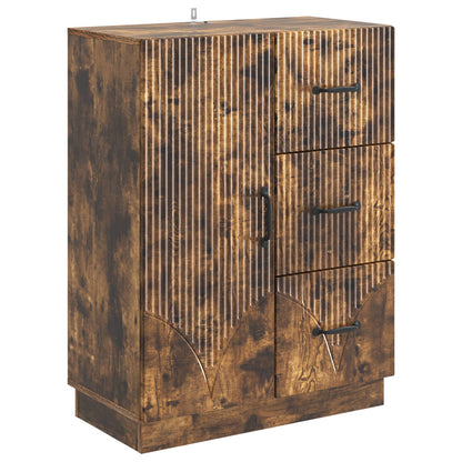 Sideboard Smoked Oak 66 x 34.5 x 87 cm Engineered Wood