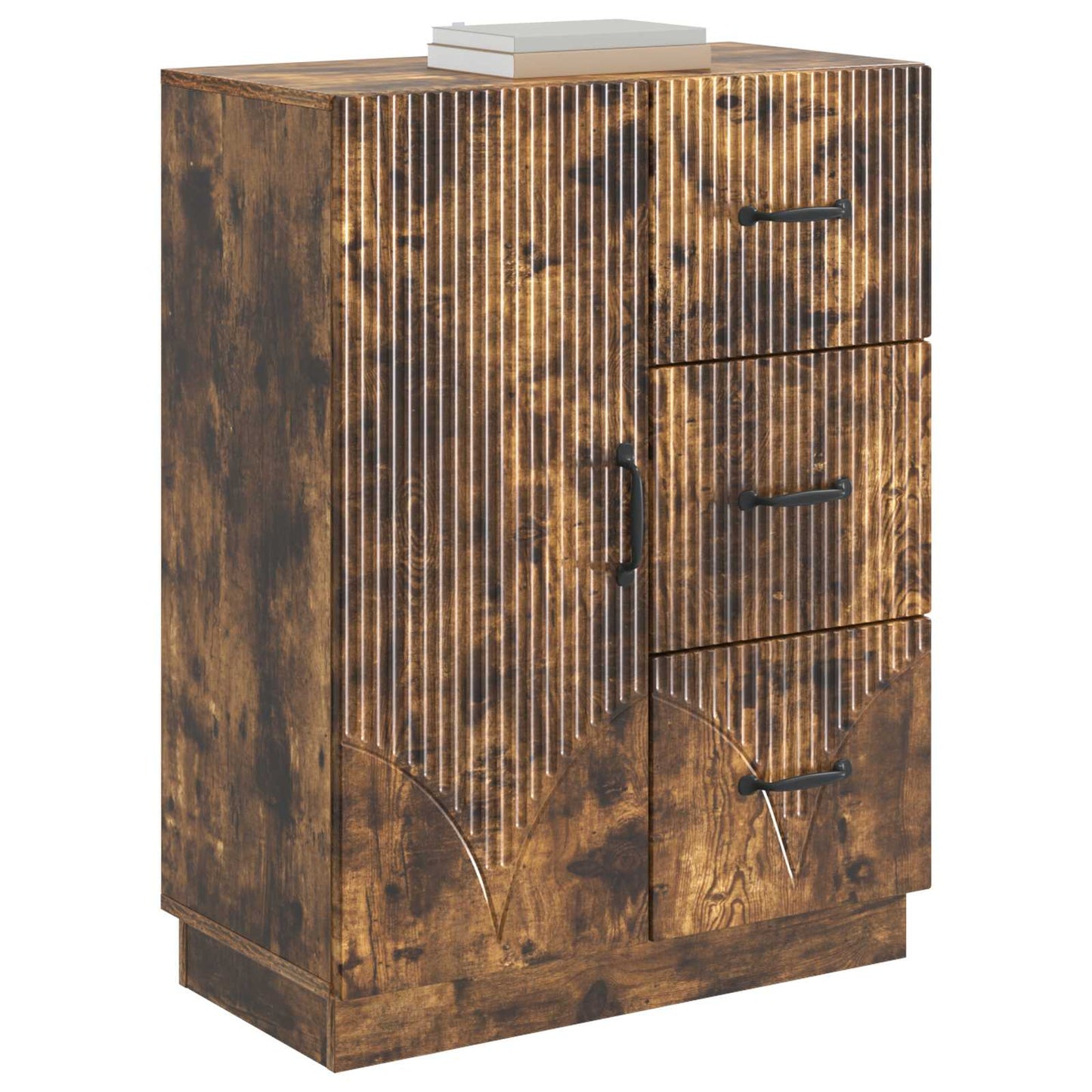 Sideboard Smoked Oak 66 x 34.5 x 87 cm Engineered Wood
