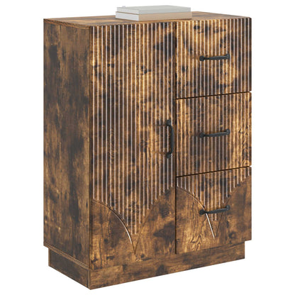 Sideboard Smoked Oak 66 x 34.5 x 87 cm Engineered Wood