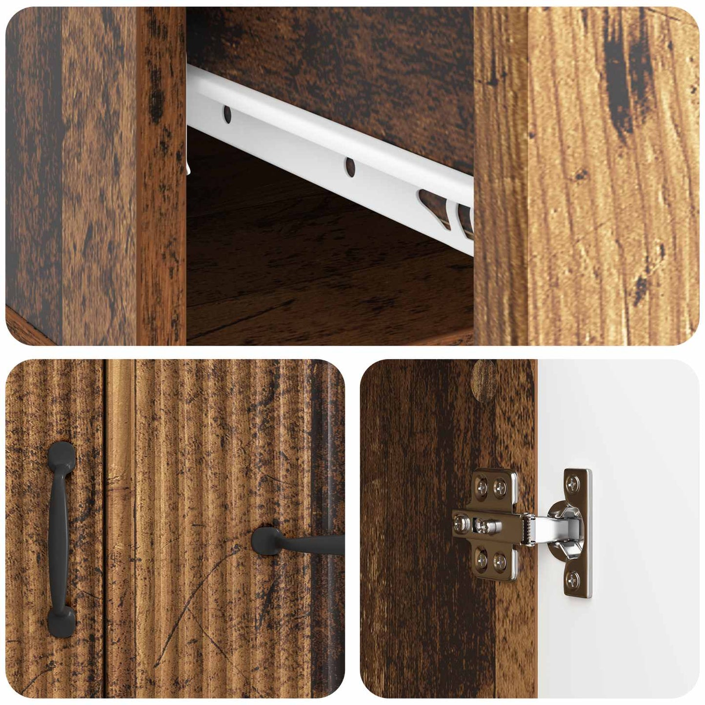 Sideboard Old Wood 66 x 34.5 x 87 cm Engineered Wood
