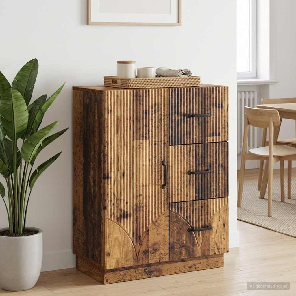 Sideboard Old Wood 66 x 34.5 x 87 cm Engineered Wood