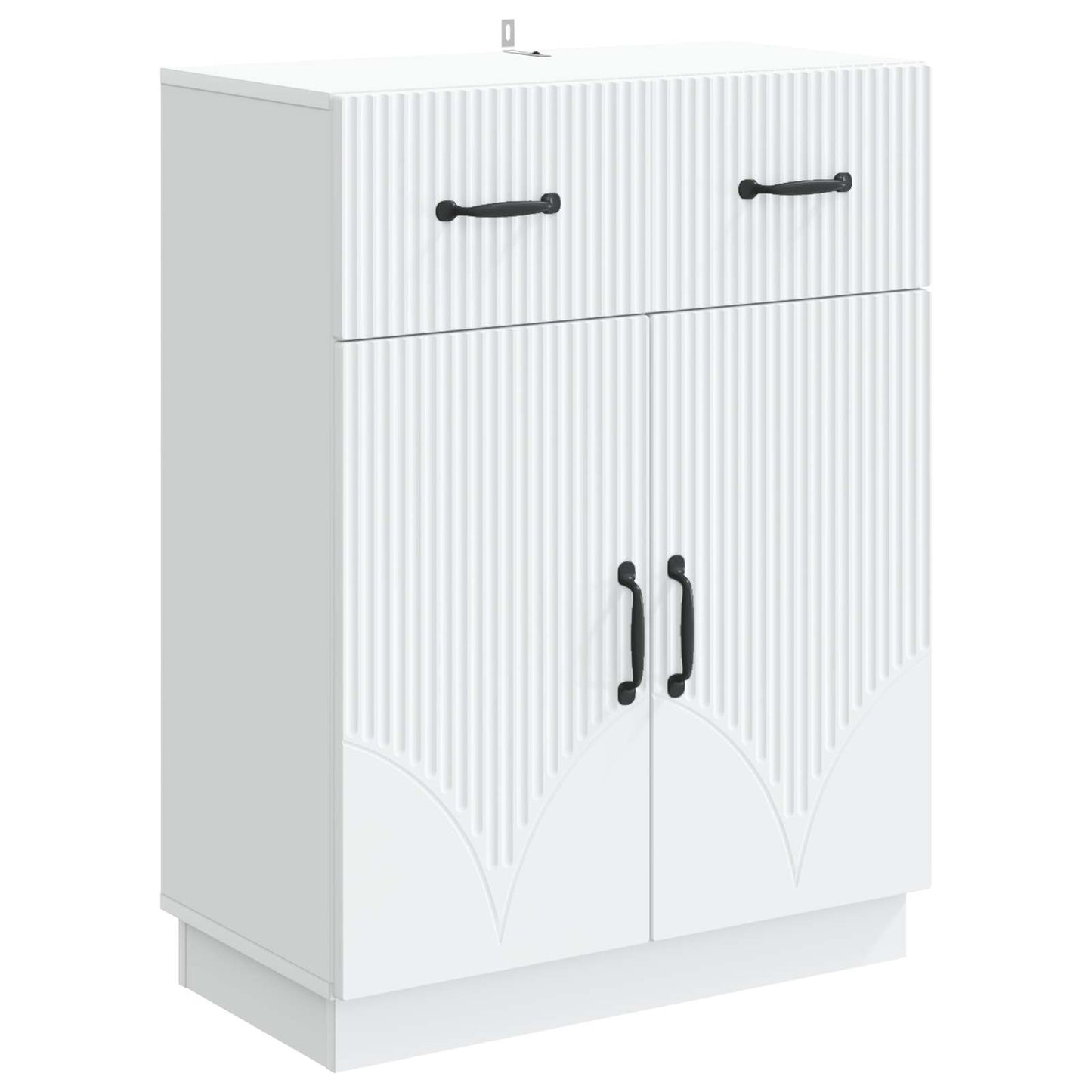 Sideboard with Drawer White 66 x 34.5 x 87 cm Engineered Wood