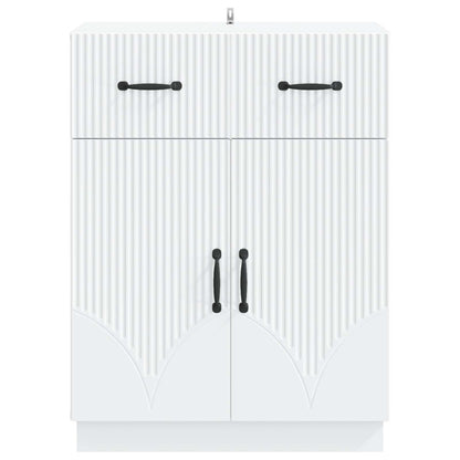 Sideboard with Drawer White 66 x 34.5 x 87 cm Engineered Wood