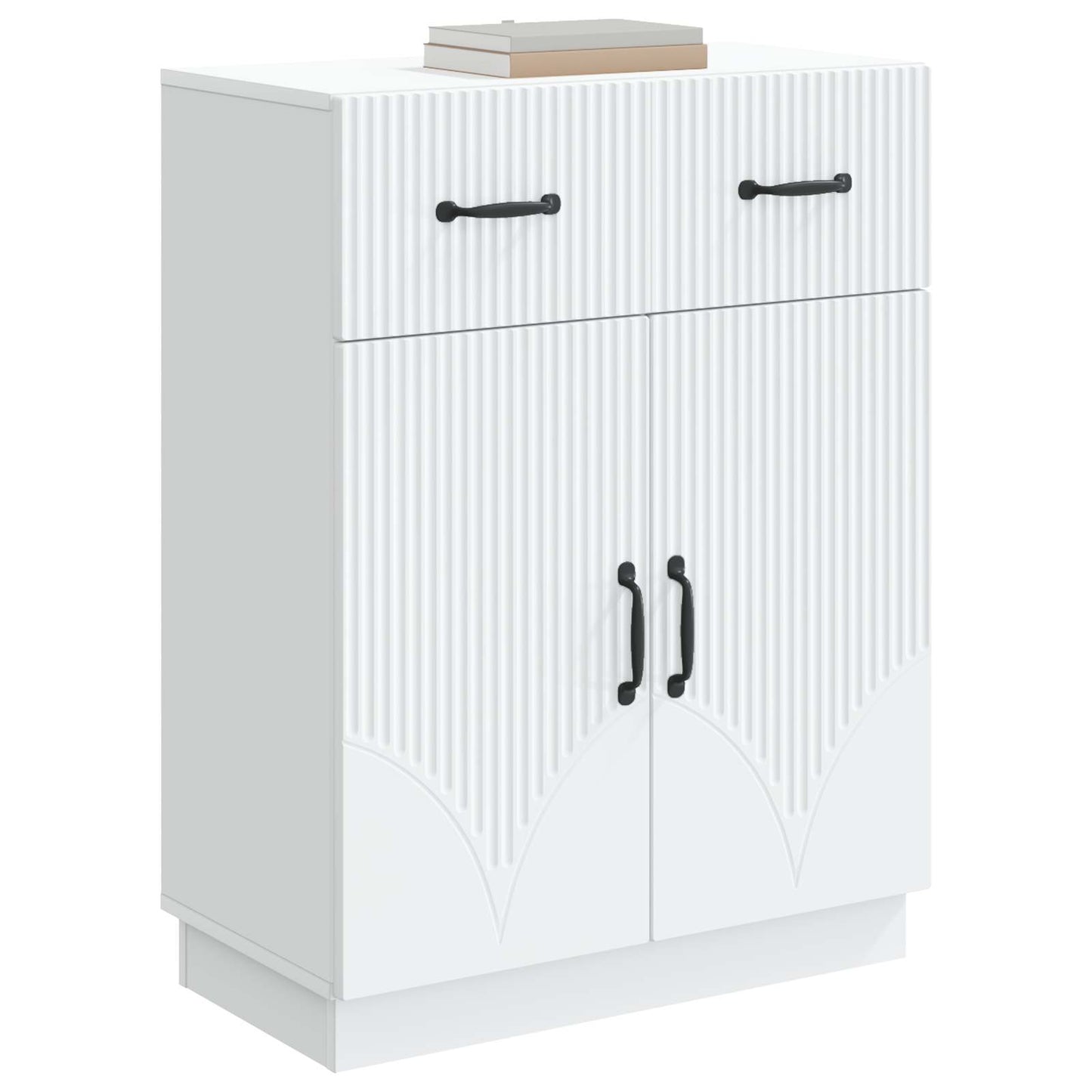 Sideboard with Drawer White 66 x 34.5 x 87 cm Engineered Wood