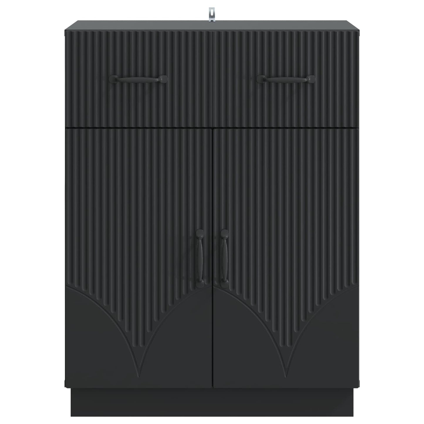 Sideboard with Drawer Black 66 x 34.5 x 87 cm Engineered Wood