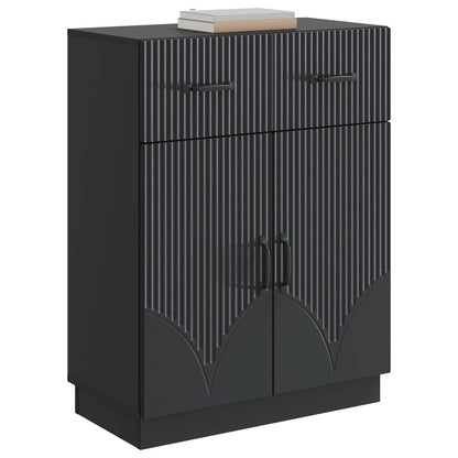 Sideboard with Drawer Black 66 x 34.5 x 87 cm Engineered Wood