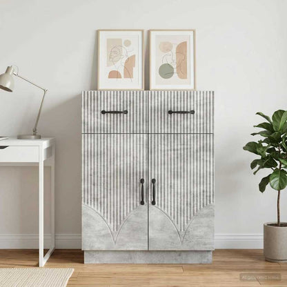 Sideboard Concrete Grey 66 x 34.5 x 87 cm Engineered Wood