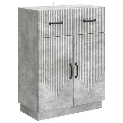 Sideboard Concrete Grey 66 x 34.5 x 87 cm Engineered Wood