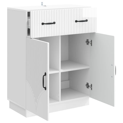 Sideboard High Gloss White 66 x 34.5 x 87 cm Engineered Wood