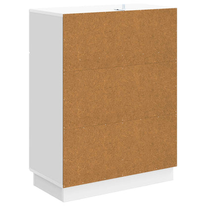 Sideboard High Gloss White 66 x 34.5 x 87 cm Engineered Wood