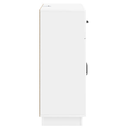 Sideboard High Gloss White 66 x 34.5 x 87 cm Engineered Wood