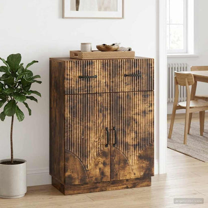 Sideboard Smoked Oak 66 x 34.5 x 87 cm Engineered Wood