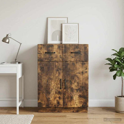 Sideboard Smoked Oak 66 x 34.5 x 87 cm Engineered Wood
