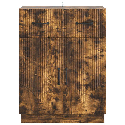 Sideboard Smoked Oak 66 x 34.5 x 87 cm Engineered Wood