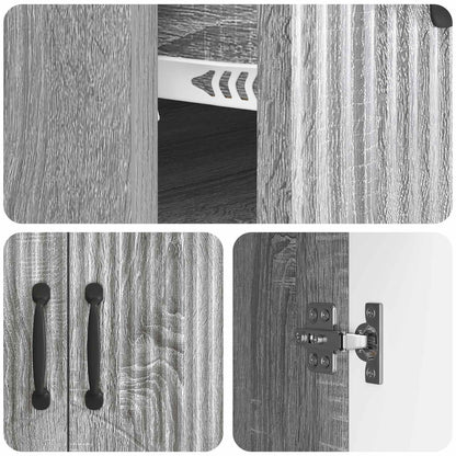 Sideboard Grey Sonoma 66 x 34.5 x 87 cm Engineered Wood