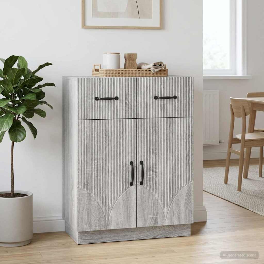 Sideboard Grey Sonoma 66 x 34.5 x 87 cm Engineered Wood