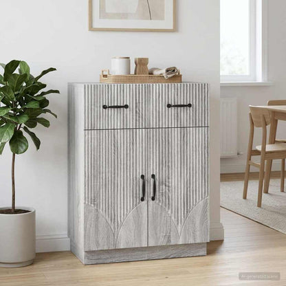 Sideboard Grey Sonoma 66 x 34.5 x 87 cm Engineered Wood