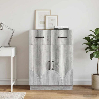 Sideboard Grey Sonoma 66 x 34.5 x 87 cm Engineered Wood