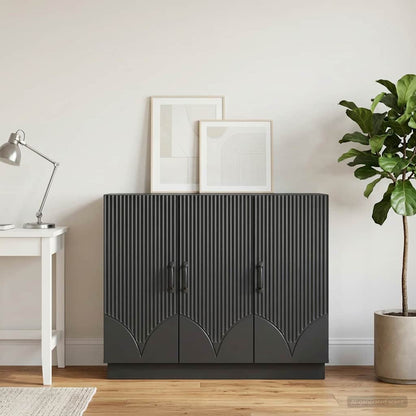 Sideboard Black 89 x 34.5 x 77 cm Engineered Wood