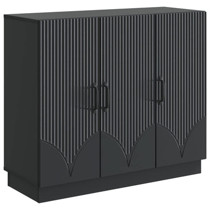 Sideboard Black 89 x 34.5 x 77 cm Engineered Wood