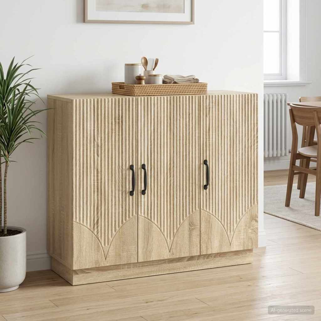 Sideboard Sonoma Oak 89 x 34.5 x 77 cm Engineered Wood