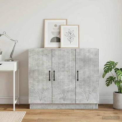 Sideboard Concrete Grey 89 x 34.5 x 77 cm Engineered Wood