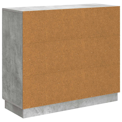 Sideboard Concrete Grey 89 x 34.5 x 77 cm Engineered Wood
