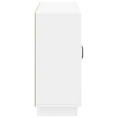 Sideboard High Gloss White 89 x 34.5 x 77 cm Engineered Wood