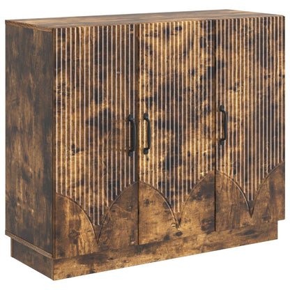 Sideboard Smoked Oak 89 x 34.5 x 77 cm Engineered Wood