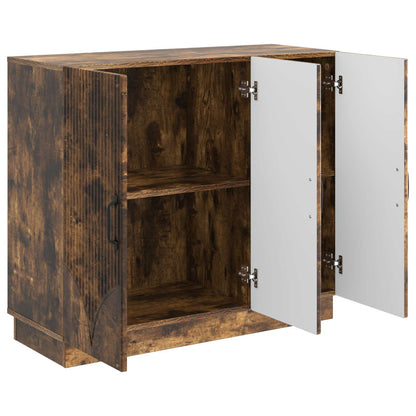 Sideboard Smoked Oak 89 x 34.5 x 77 cm Engineered Wood