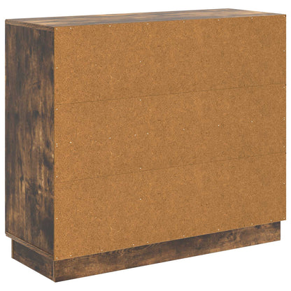 Sideboard Smoked Oak 89 x 34.5 x 77 cm Engineered Wood