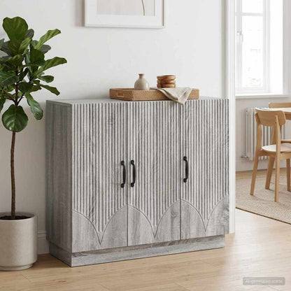 Sideboard Grey Sonoma 89 x 34.5 x 77 cm Engineered Wood