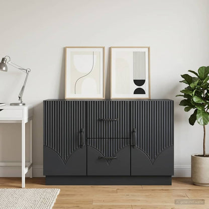 Sideboard with Drawer Black 89 x 34.5 x 57 cm Engineered Wood