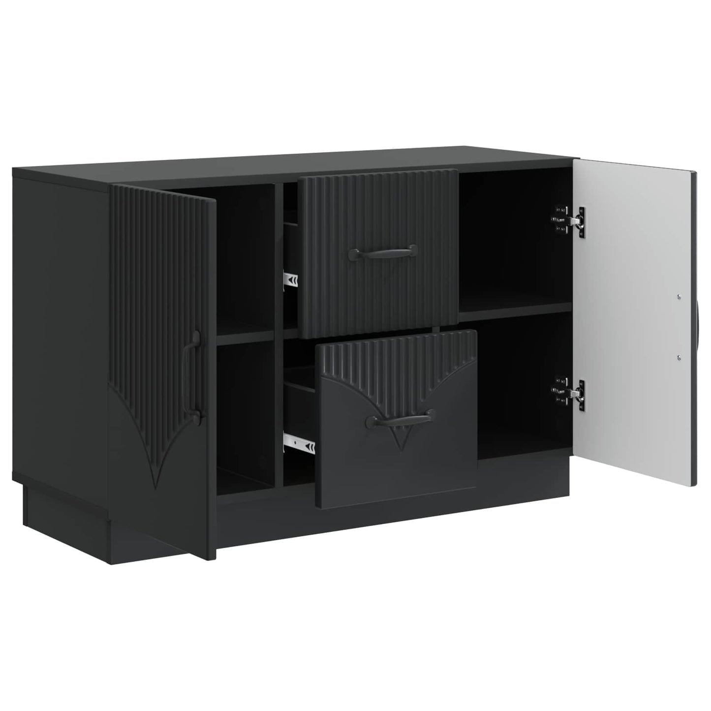 Sideboard with Drawer Black 89 x 34.5 x 57 cm Engineered Wood