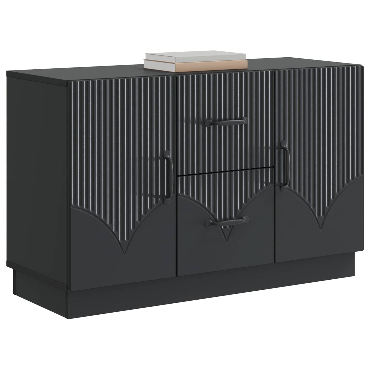 Sideboard with Drawer Black 89 x 34.5 x 57 cm Engineered Wood