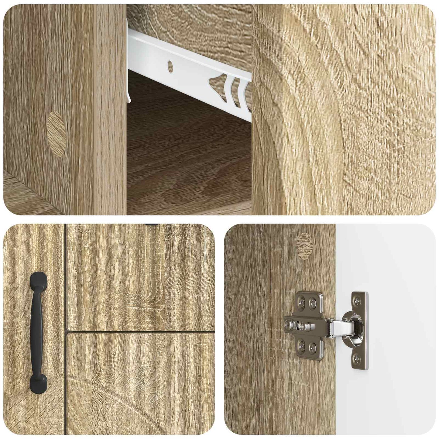 Sideboard Sonoma Oak 89 x 34.5 x 57 cm Engineered Wood