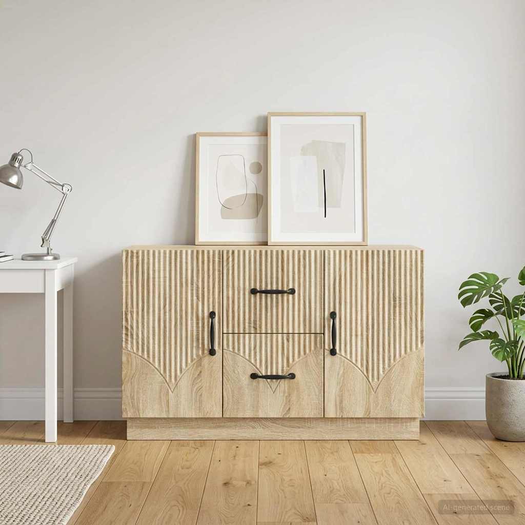 Sideboard Sonoma Oak 89 x 34.5 x 57 cm Engineered Wood