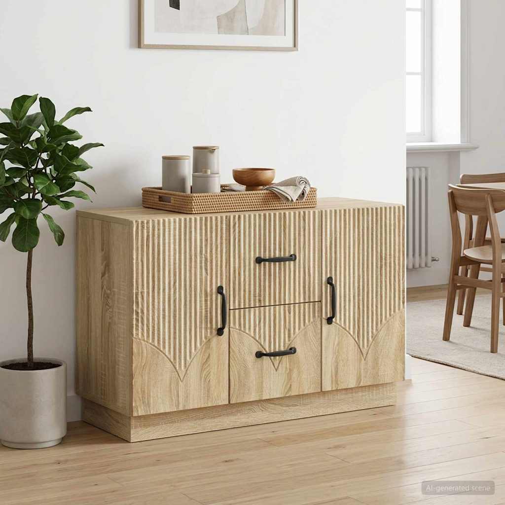 Sideboard Sonoma Oak 89 x 34.5 x 57 cm Engineered Wood