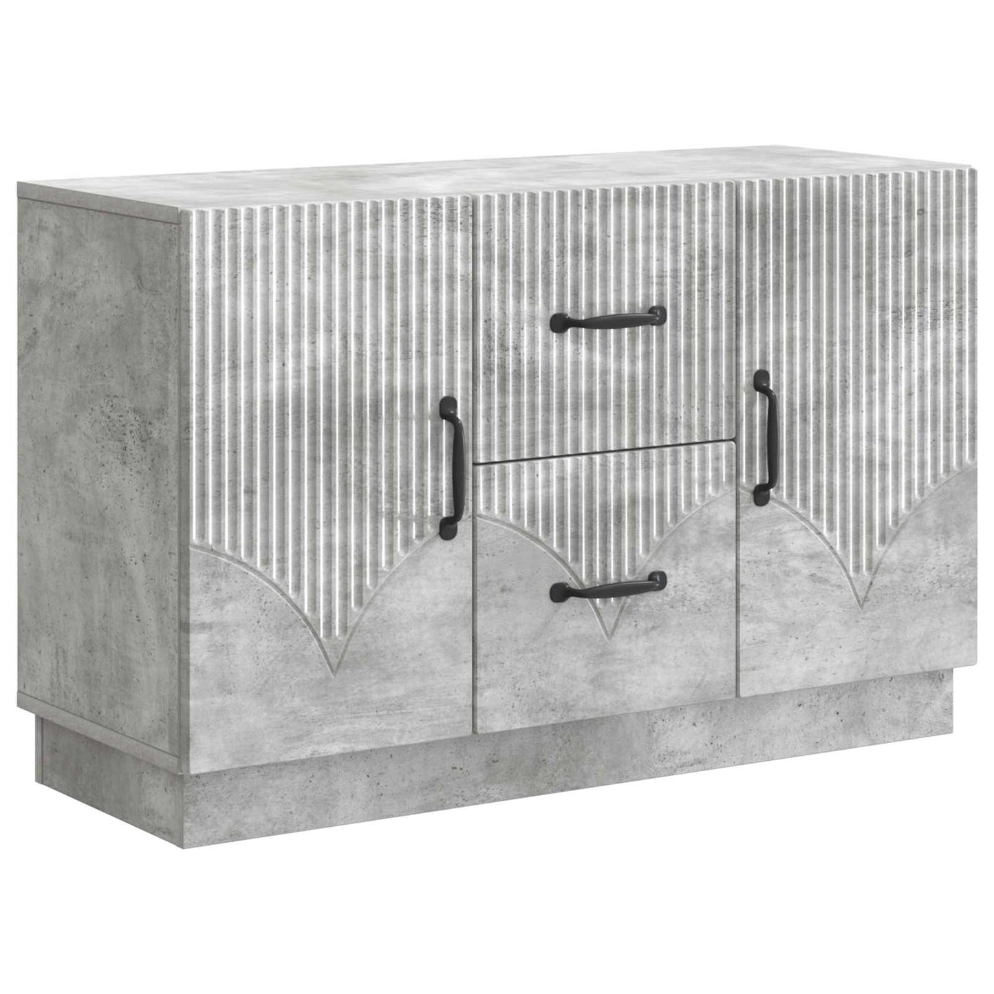 Sideboard Concrete Grey 89 x 34.5 x 57 cm Engineered Wood
