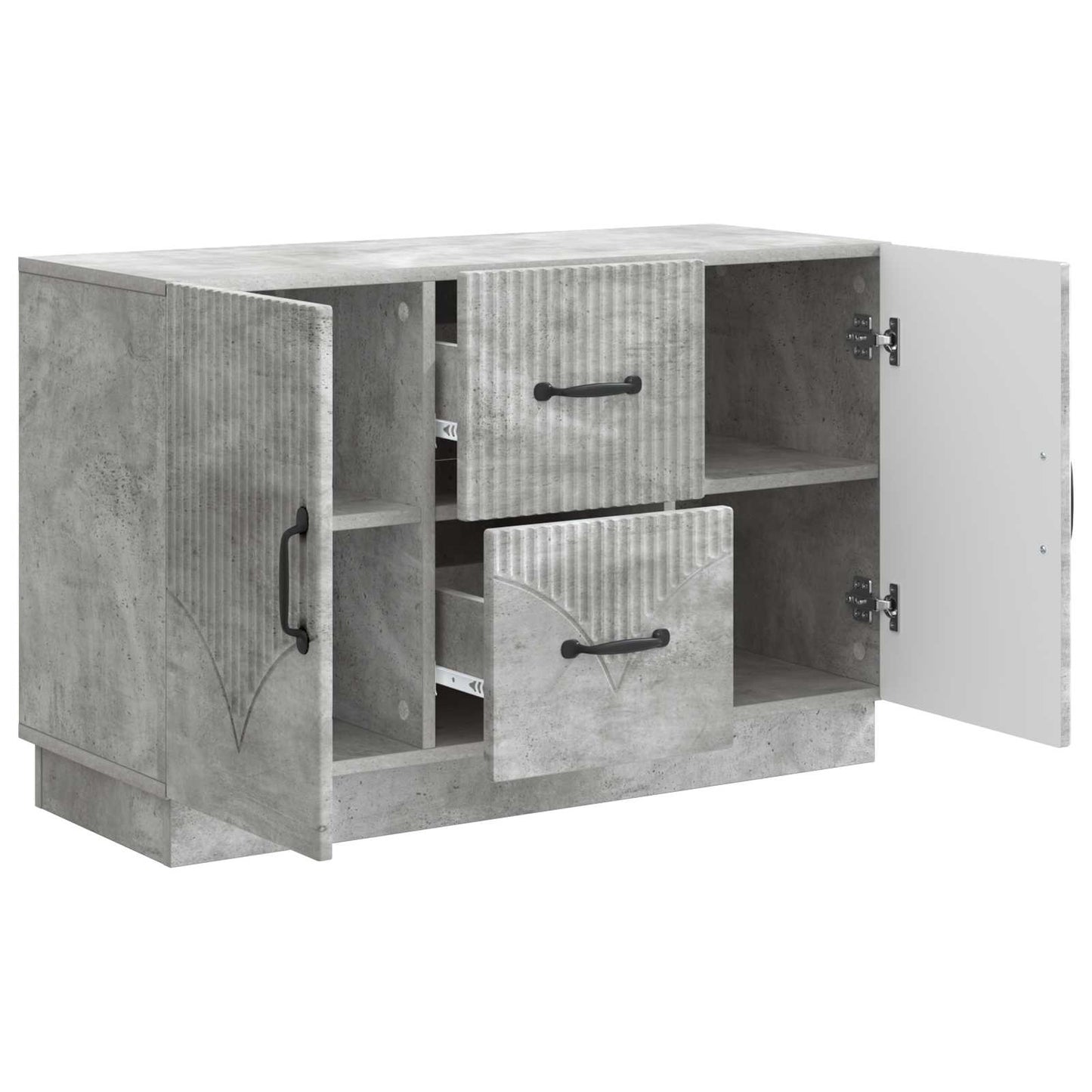 Sideboard Concrete Grey 89 x 34.5 x 57 cm Engineered Wood