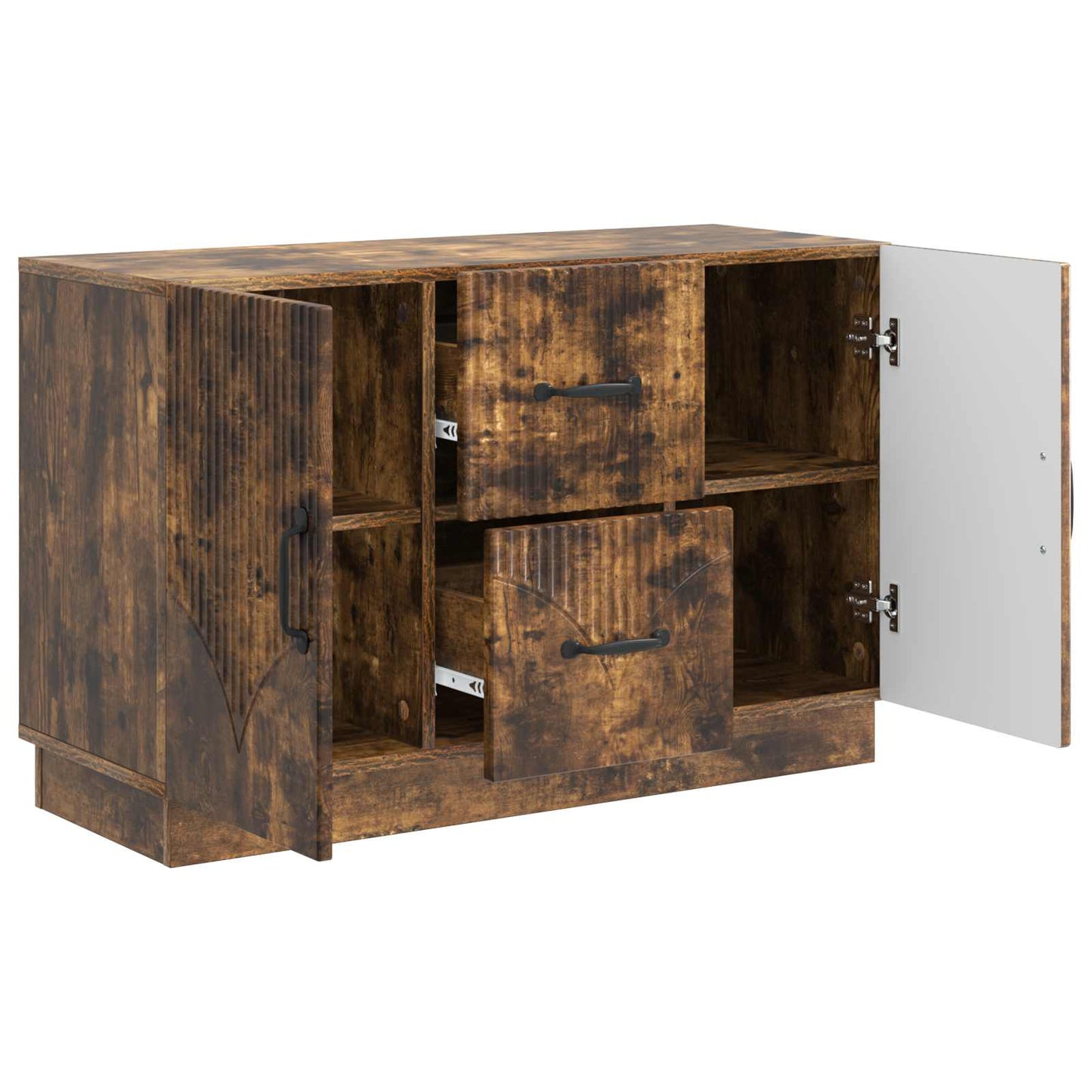 Sideboard Smoked Oak 89 x 34.5 x 57 cm Engineered Wood