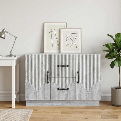 Sideboard Grey Sonoma 89 x 34.5 x 57 cm Engineered Wood
